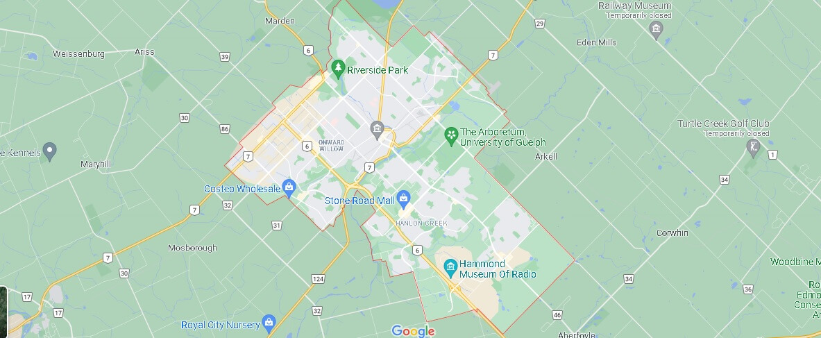 Map of Guelph