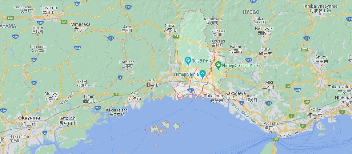 Map of Himeji