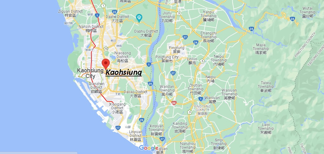 Map of Kaohsiung