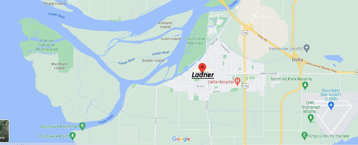 Map of Ladner