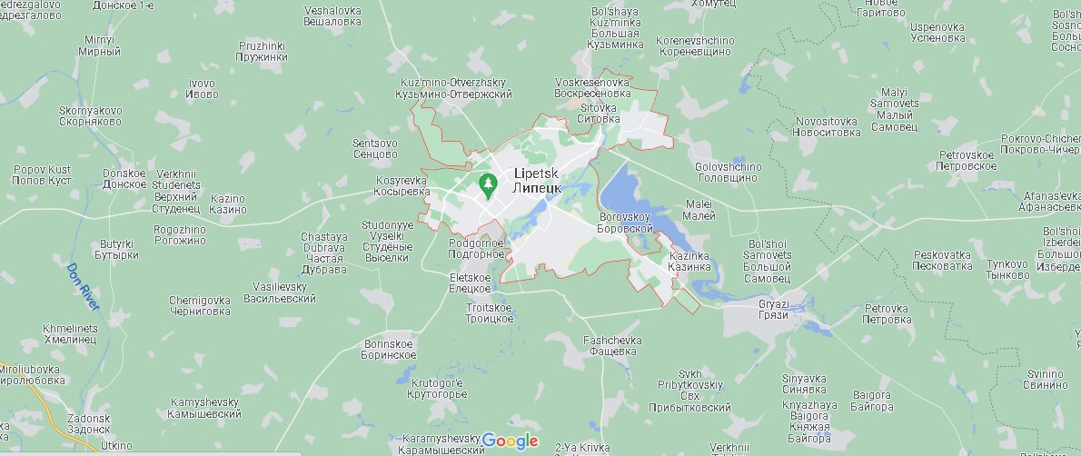 Map of Lipetsk