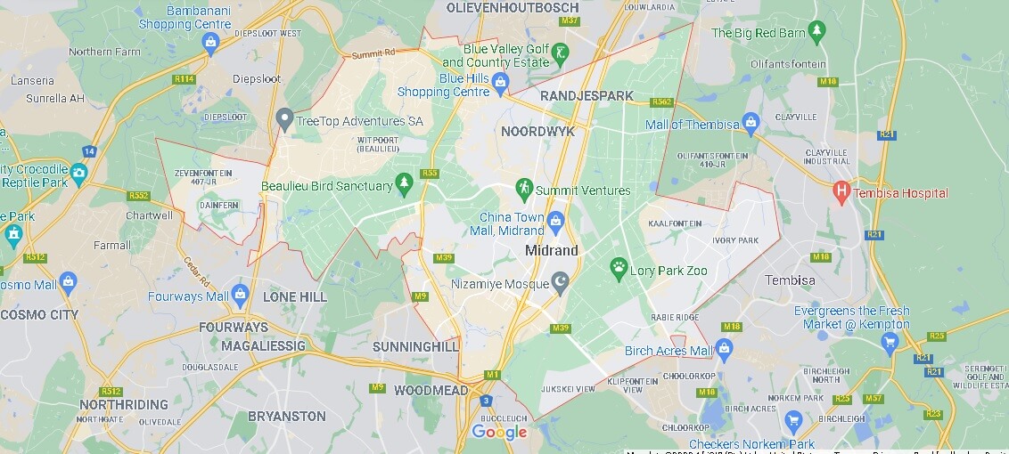 Map of Midrand