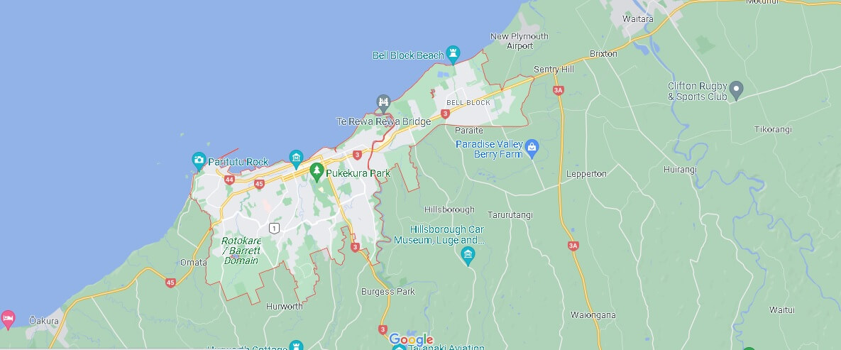 Map of New Plymouth