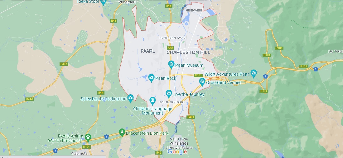 Map of Paarl