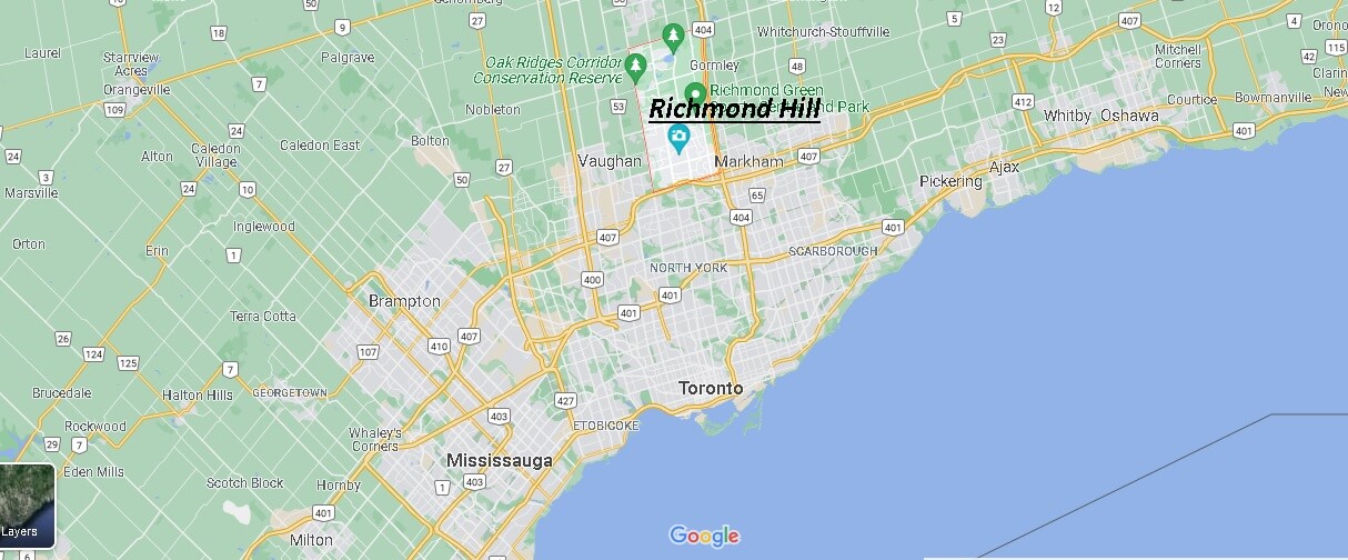 Map of Richmond Hill
