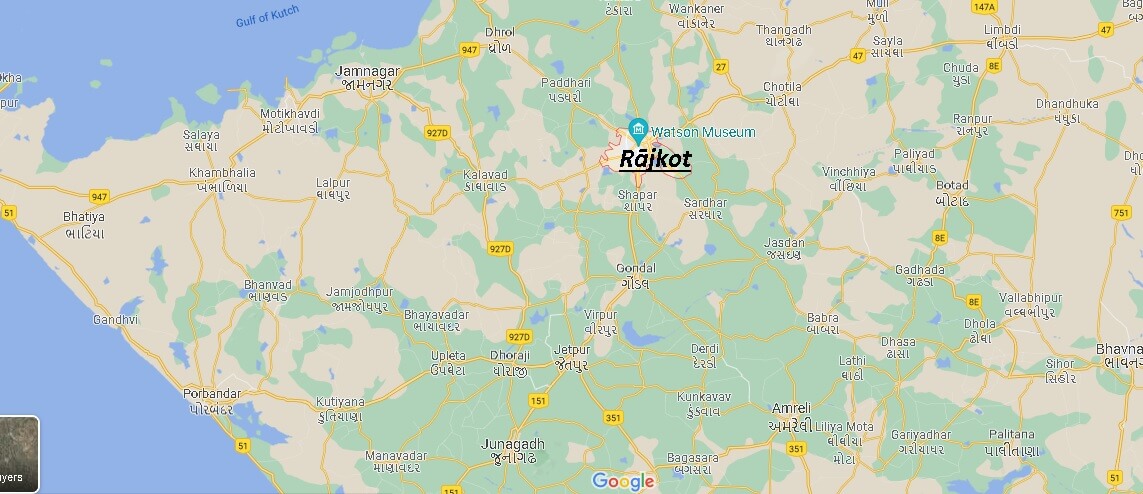 Map of Rājkot