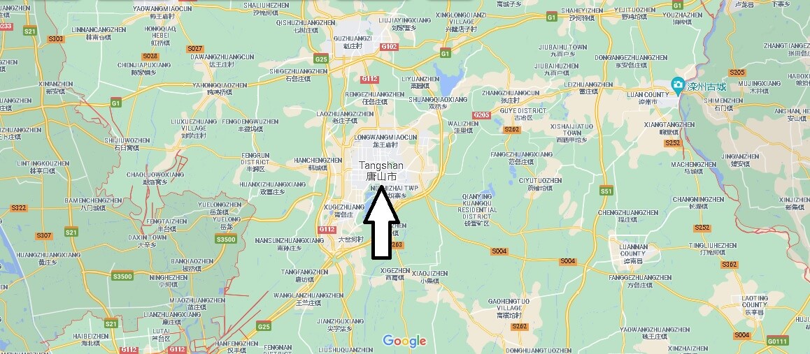 Map of Tangshan