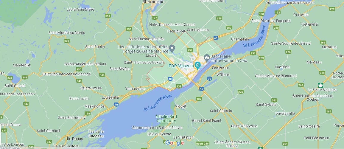 Map of Trois-Rivières