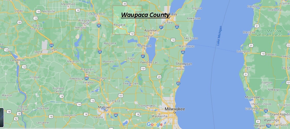 Waupaca County Map
