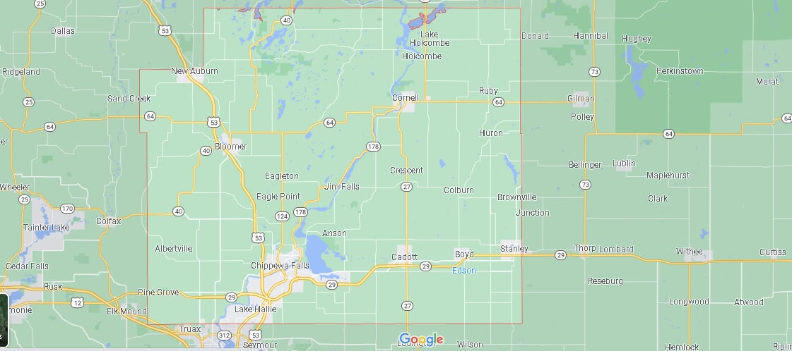 What Cities are in Chippewa County