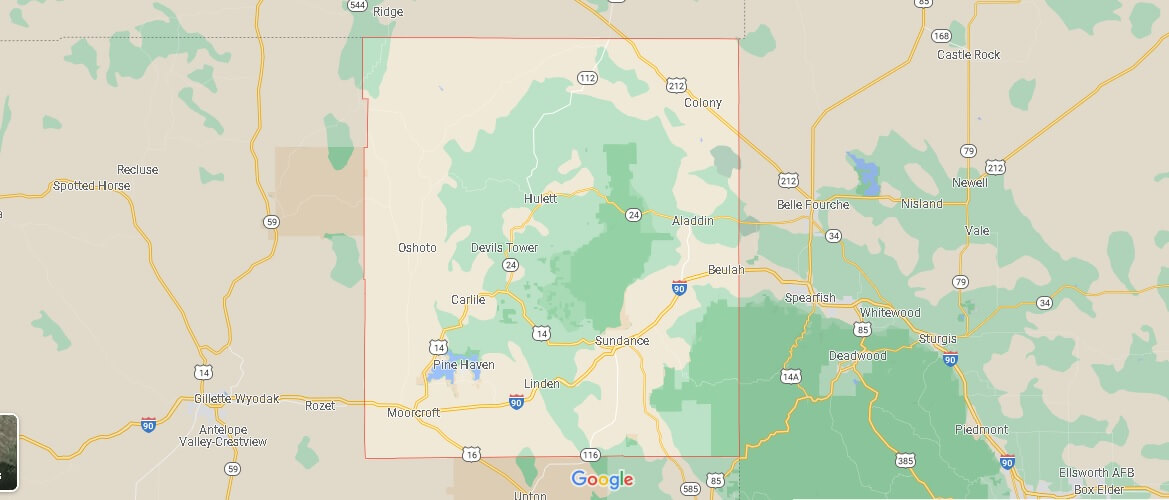 What Cities are in Crook County