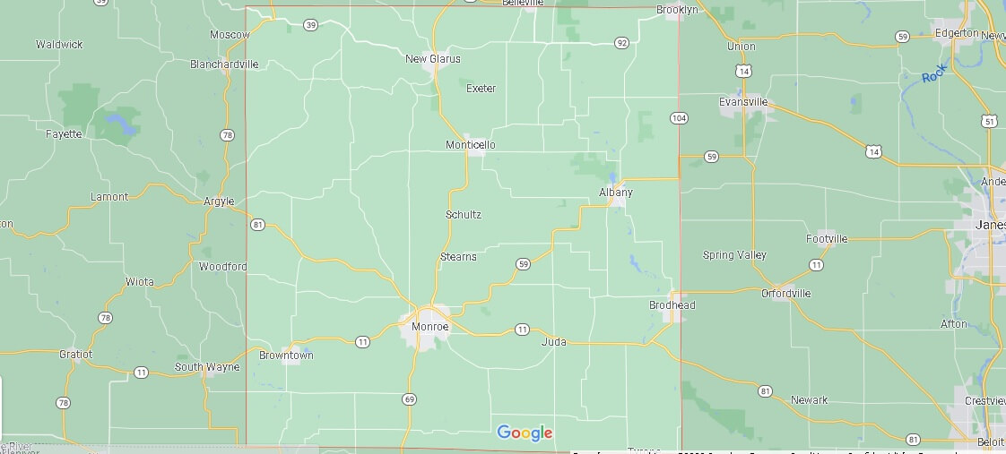 What Cities are in Green County