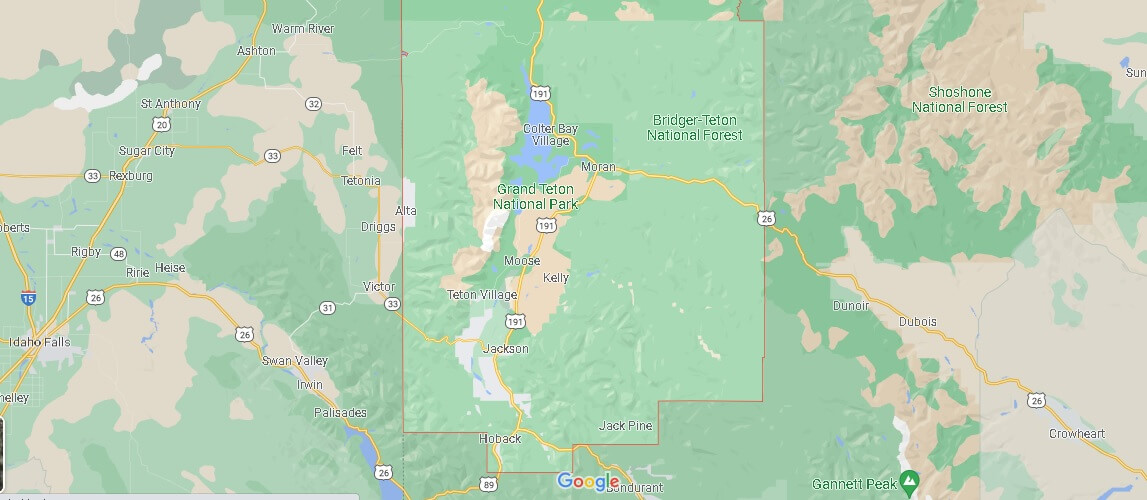 What Cities are in Teton County