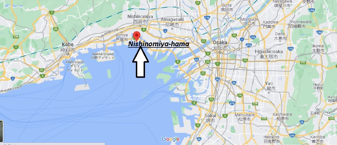 Where is Nishinomiya-hama Japan