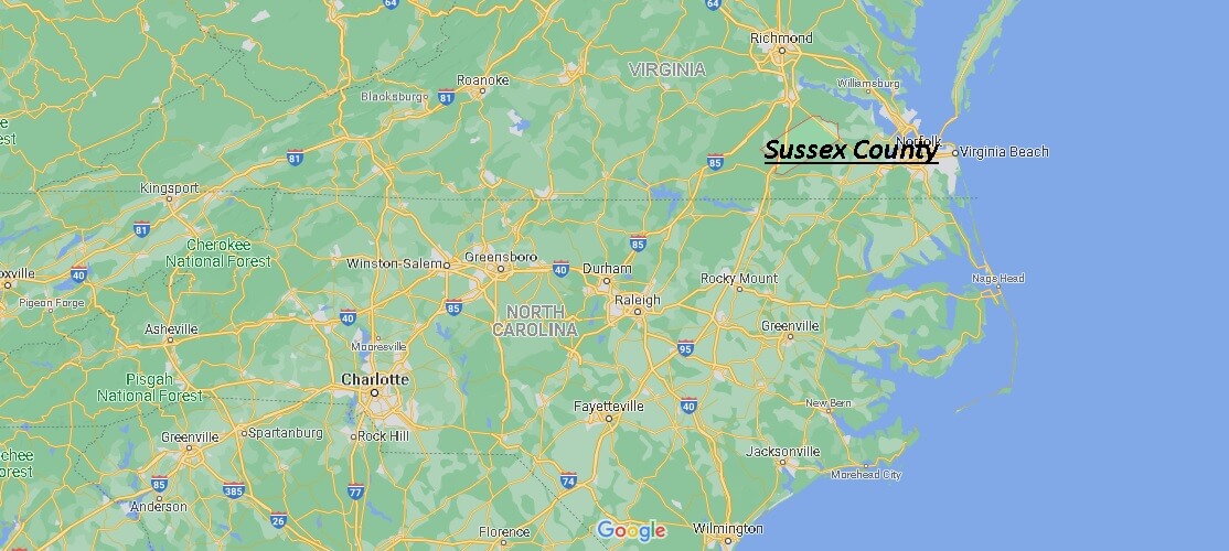 Where is Sussex County Virginia