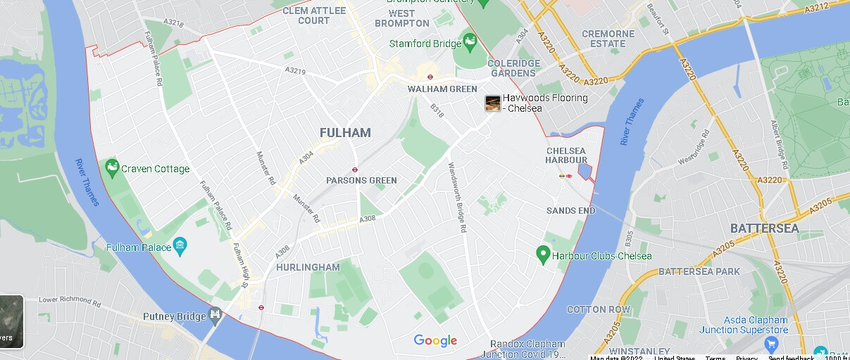 Map of Fulham