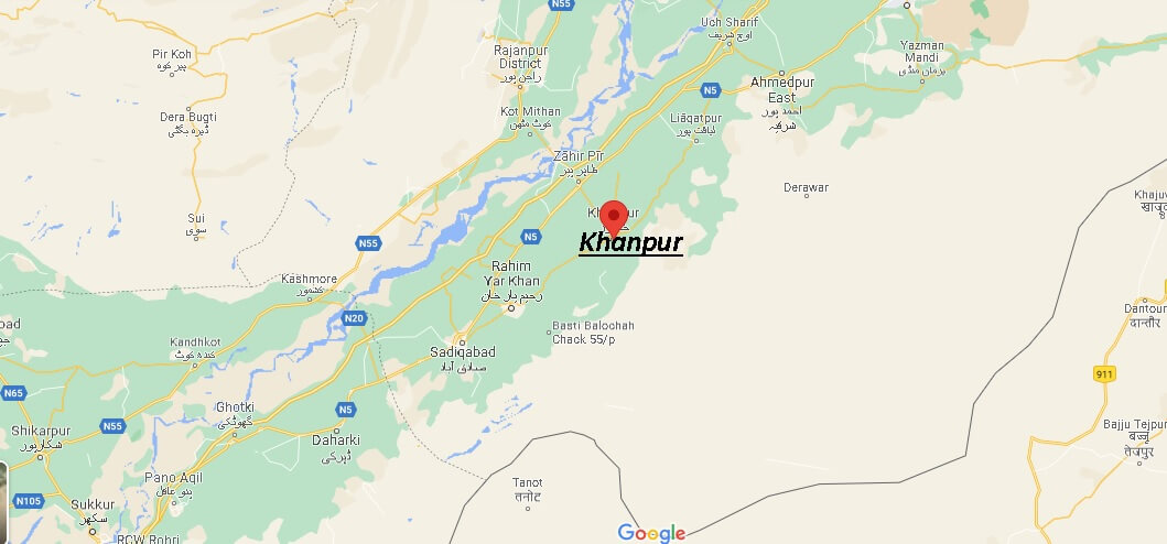 Map of Khanpur