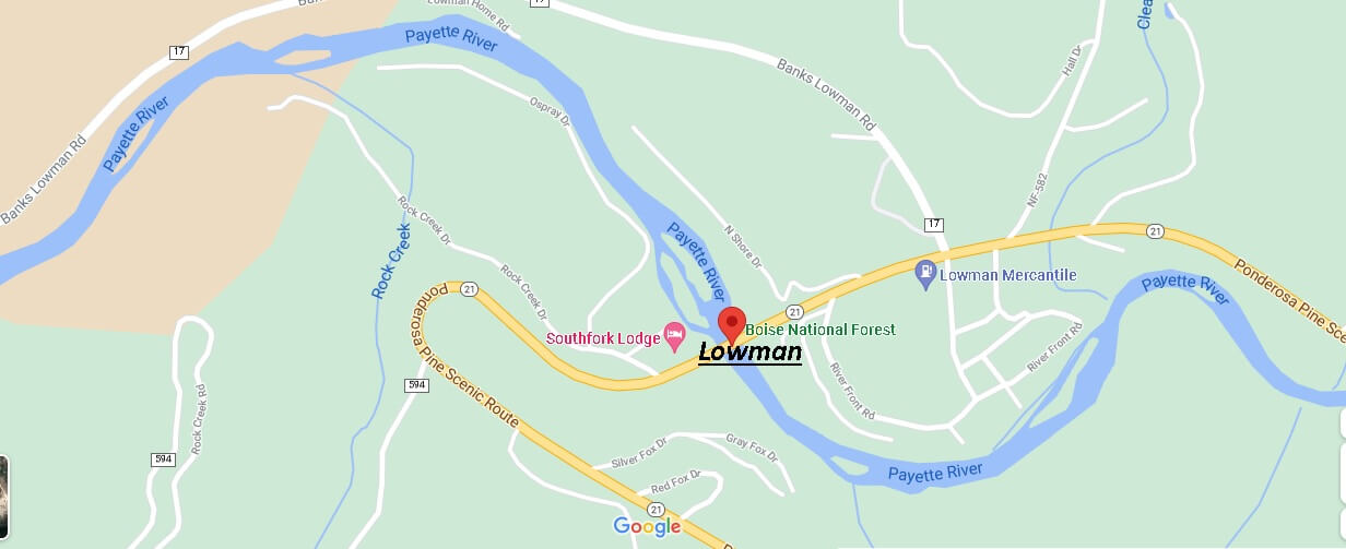 Map of Lowman