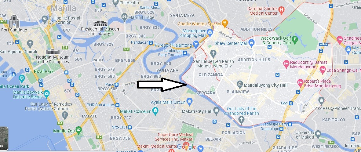 Map of Mandaluyong City