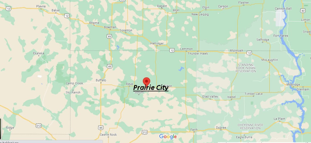 Map of Prairie City