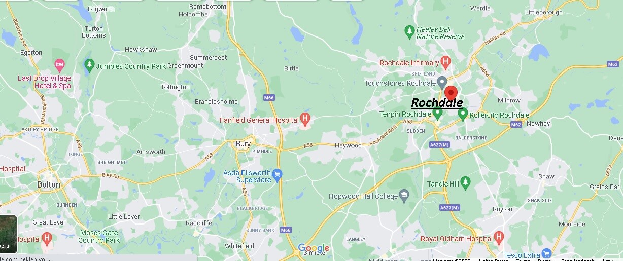 Map of Rochdale