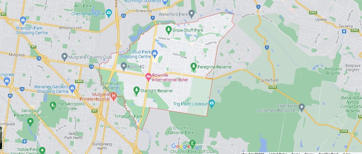 Map of Rowville