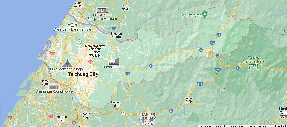 Map of Taichung