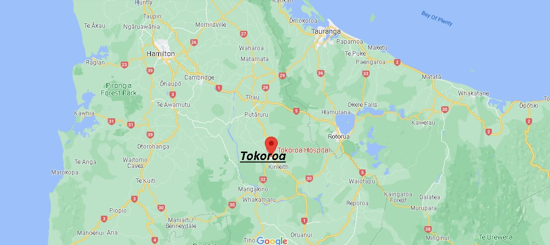 Map of Tokoroa