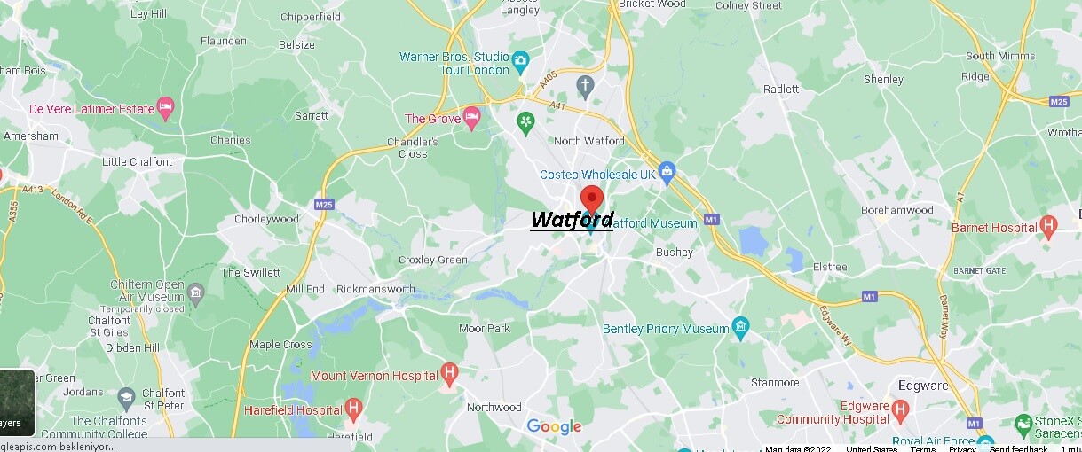 Map of Watford