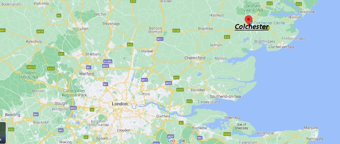 Which part of England is Colchester