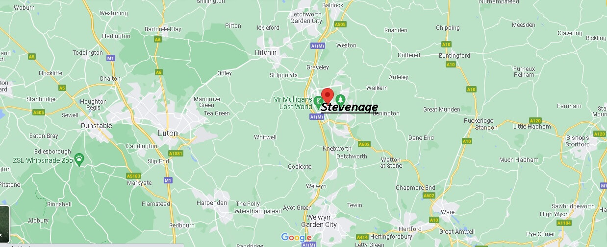 Which region of the UK is Stevenage