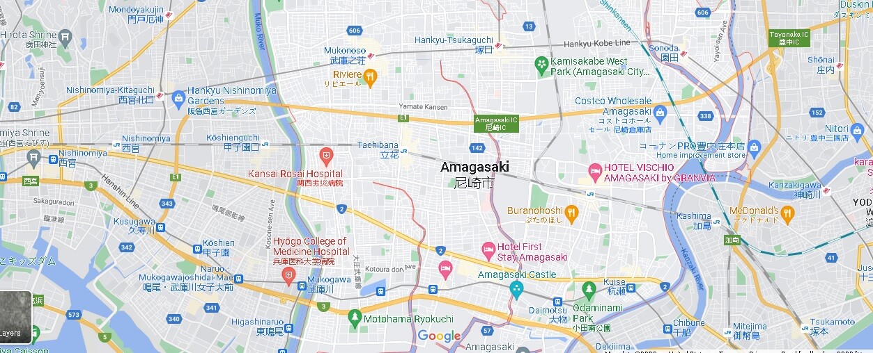Map of Amagasaki