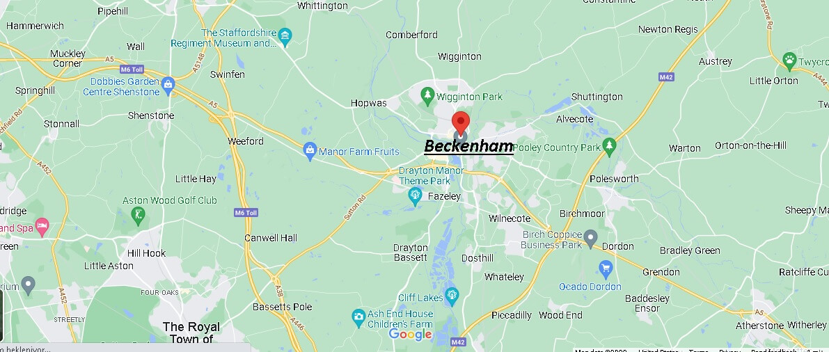 Map of Beckenham