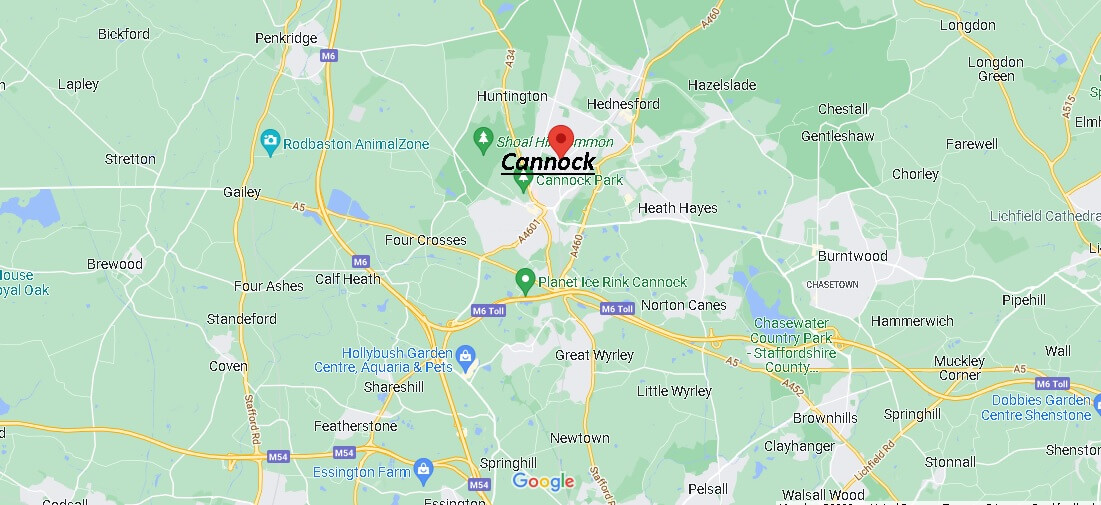 Map of Cannock