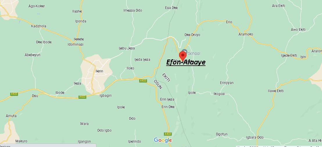 Map of Efon-Alaaye