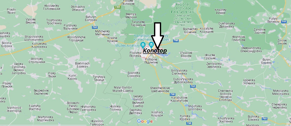Map of Konotop