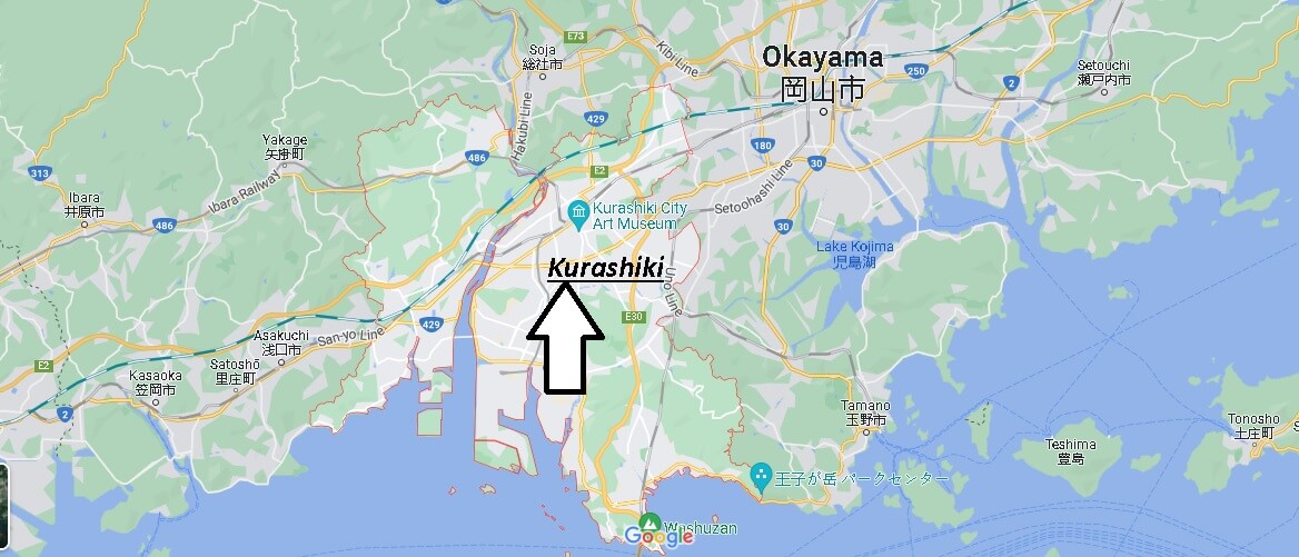 Map of Kurashiki