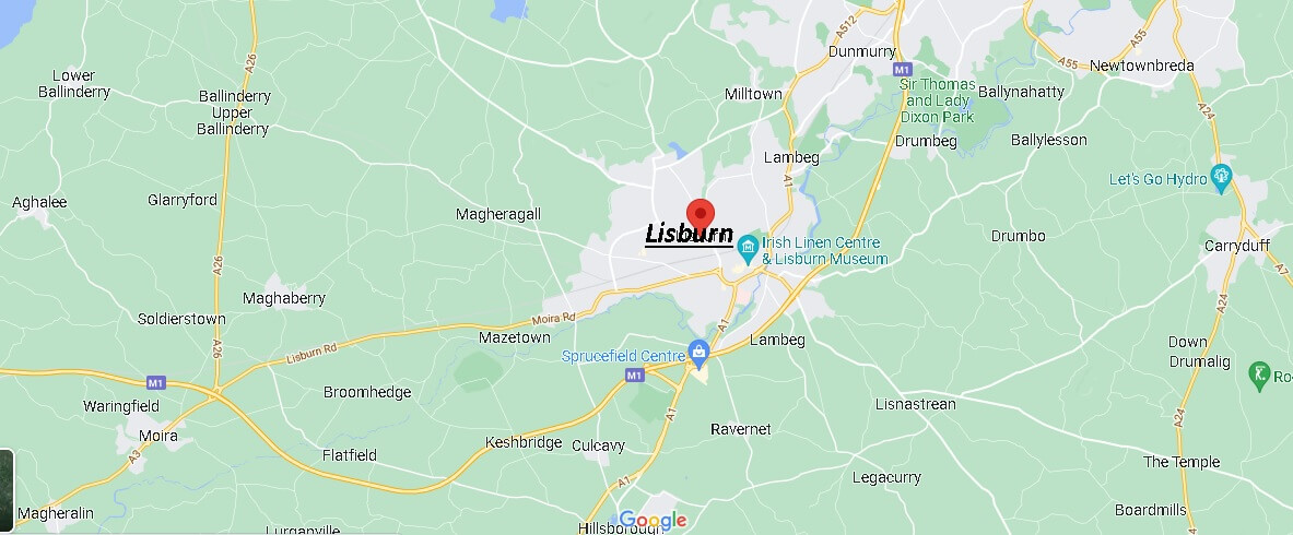 Map of Lisburn