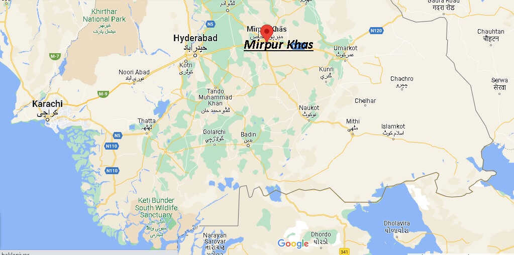 Map of Mirpur Khas