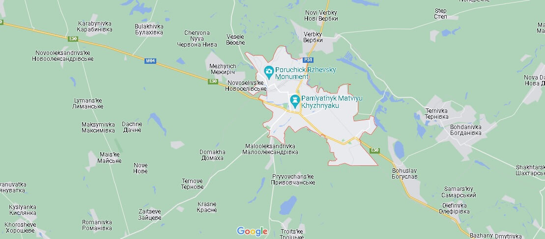 Map of Pavlohrad