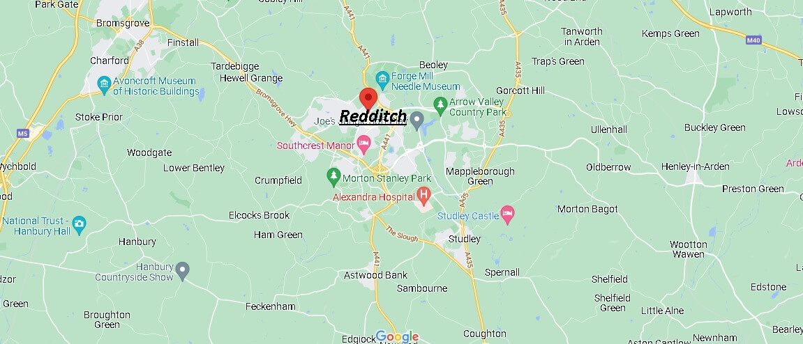 Map of Redditch