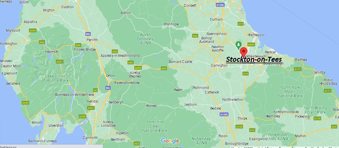 Which part of England is Stockton-on-Tees