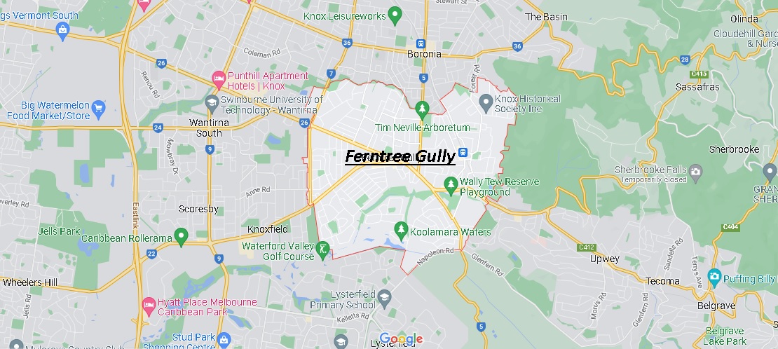 Map of Ferntree Gully