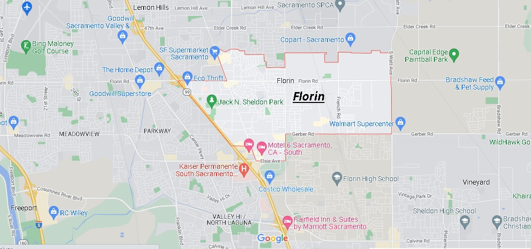 Map of Florin