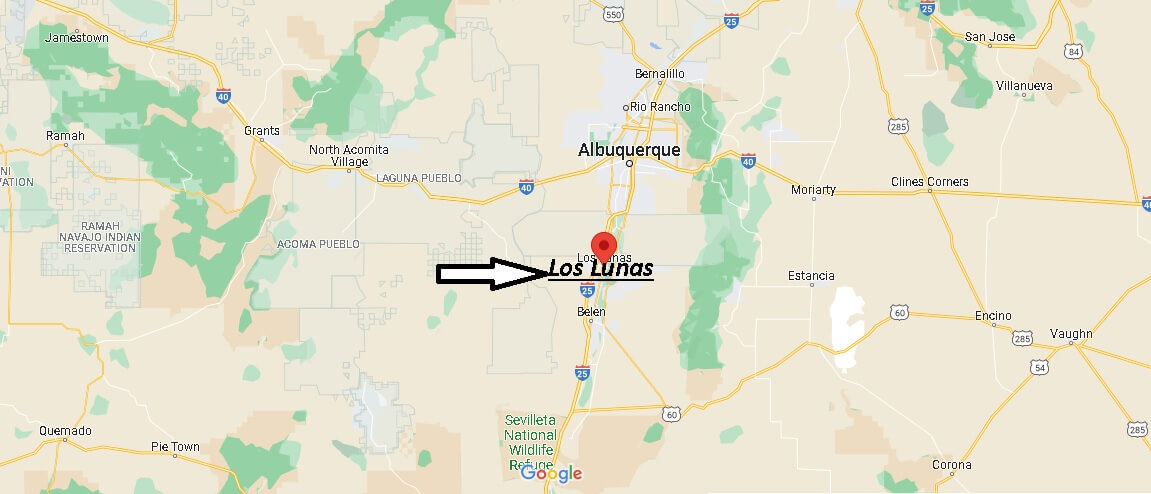 Map of Los Lunas