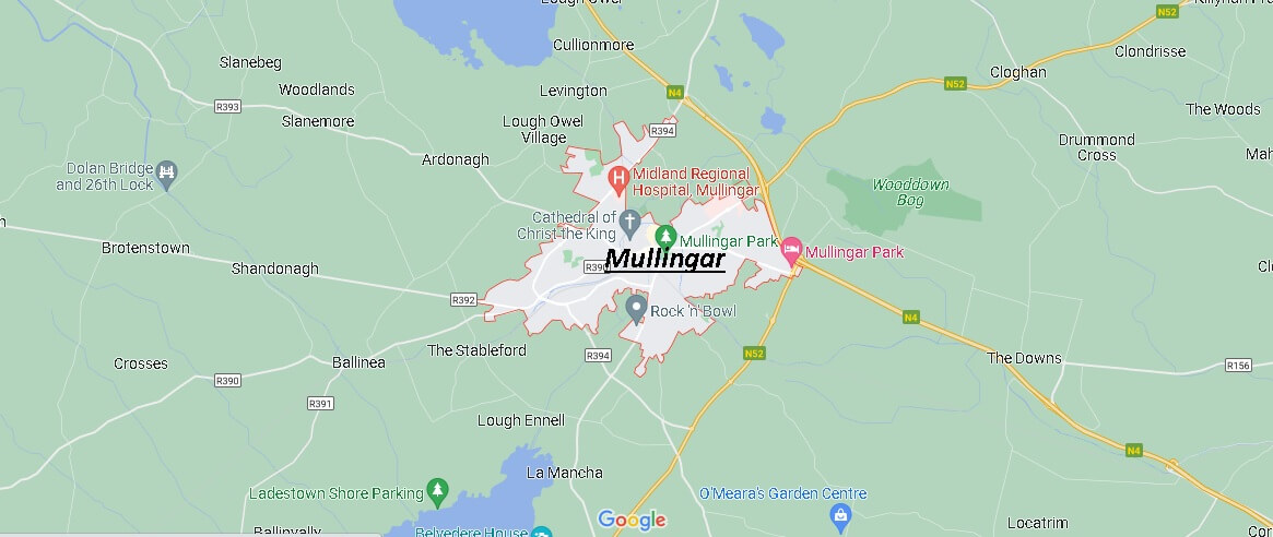 Map of Mullingar