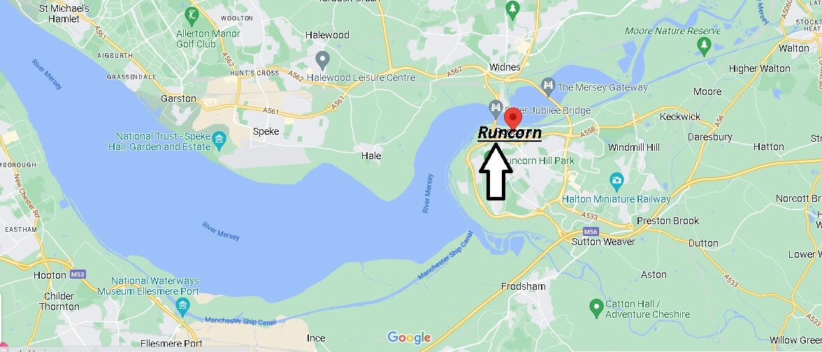 Map of Runcorn