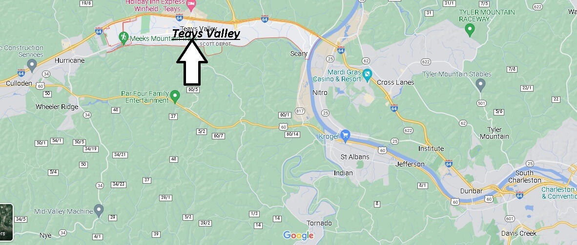 Map of Teays Valley
