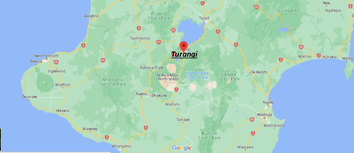 Map of Turangi