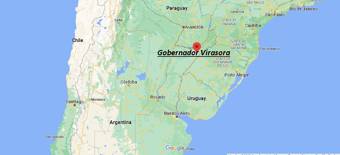 Where is Gobernador Virasora Argentina? Map of Gobernador Virasora